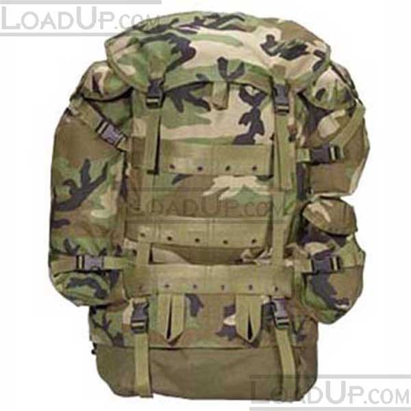 SDS Military Large Field Pack W/ Internal Frame BDU Woodland & Patrol Day Pack 