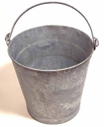 Swedish Military 12 Liter Fire Brigade Pale (Galvanized steel bucket)