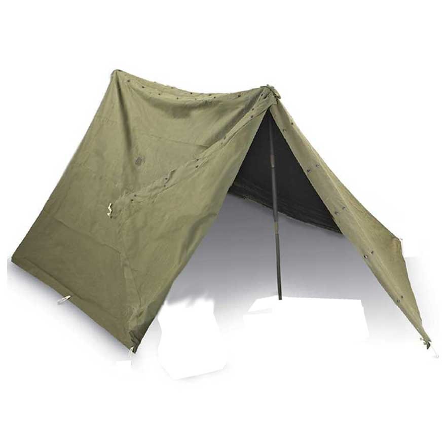 US Military Pup Tent Complete w/poles, Ropes and Stakes - Tents