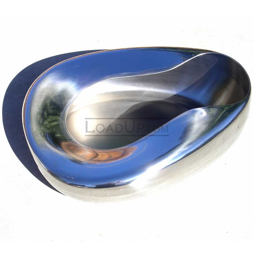 Stainless Steel Countour Bedpan, Adult 14 x 11
