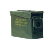 Authentic US Military Surplus Metal .30 cal. Steel Ammo Can