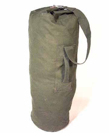 British Military RAF Canvas Cylinder Top Load Duffel 