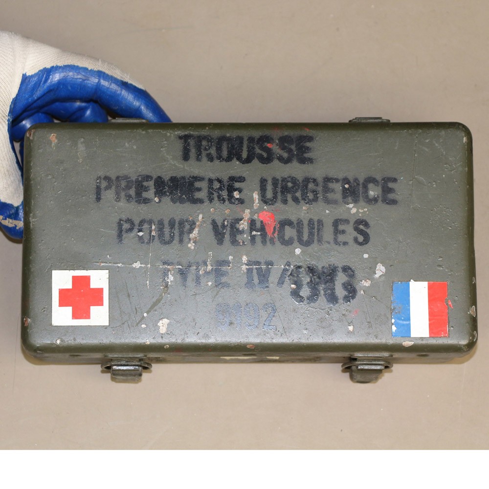 French First Aid Carry Box-Steel Water Resistant Seal