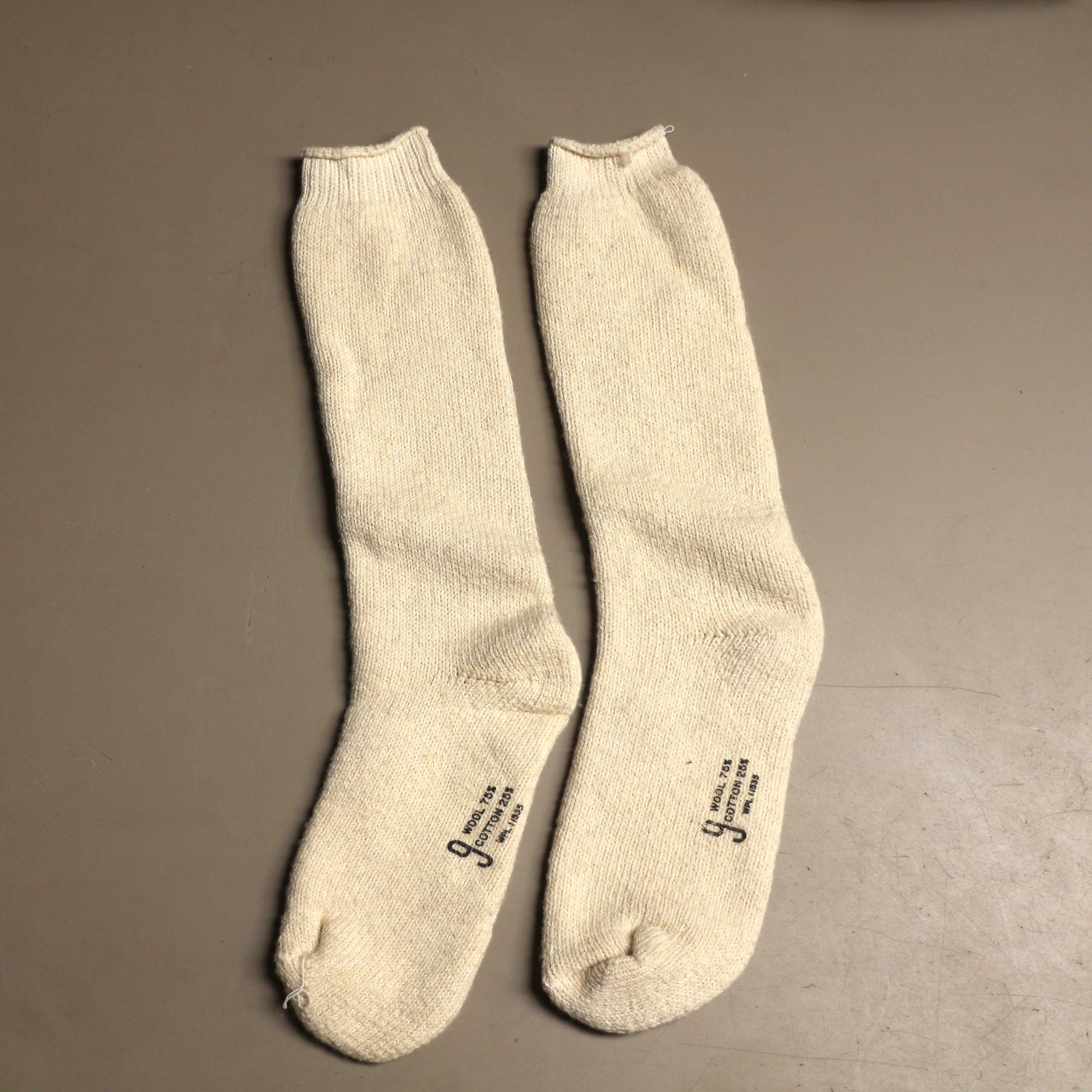US Military Army Wool Socks White (Size 9)