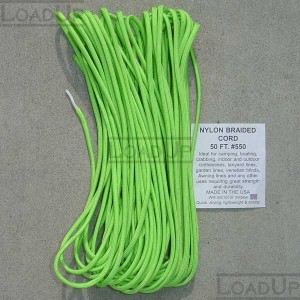 550 PARACORD USA Military Neon Green 50ft 7 Strand Type III
