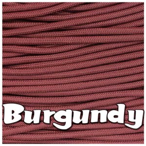 BURGUNDY 550 PARACORD USA Military 7 Strand Type III