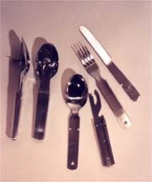 Four Piece German Army Nested Utensil Set-New