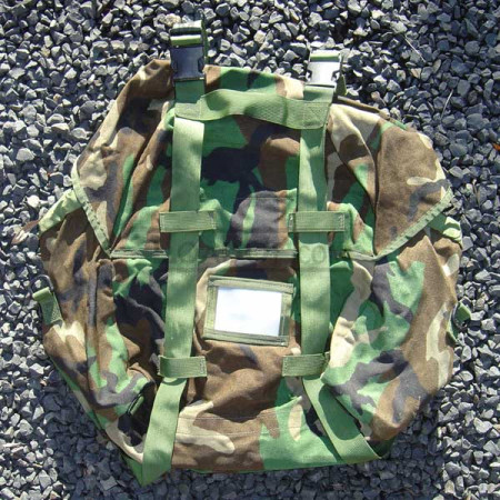 US Military MOLLE Sleeping Bag Carrier Woodland Camo